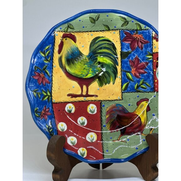 VTG Certified International 10.5 in. Round Serving Platter Country Collage by - Picture 2 of 5